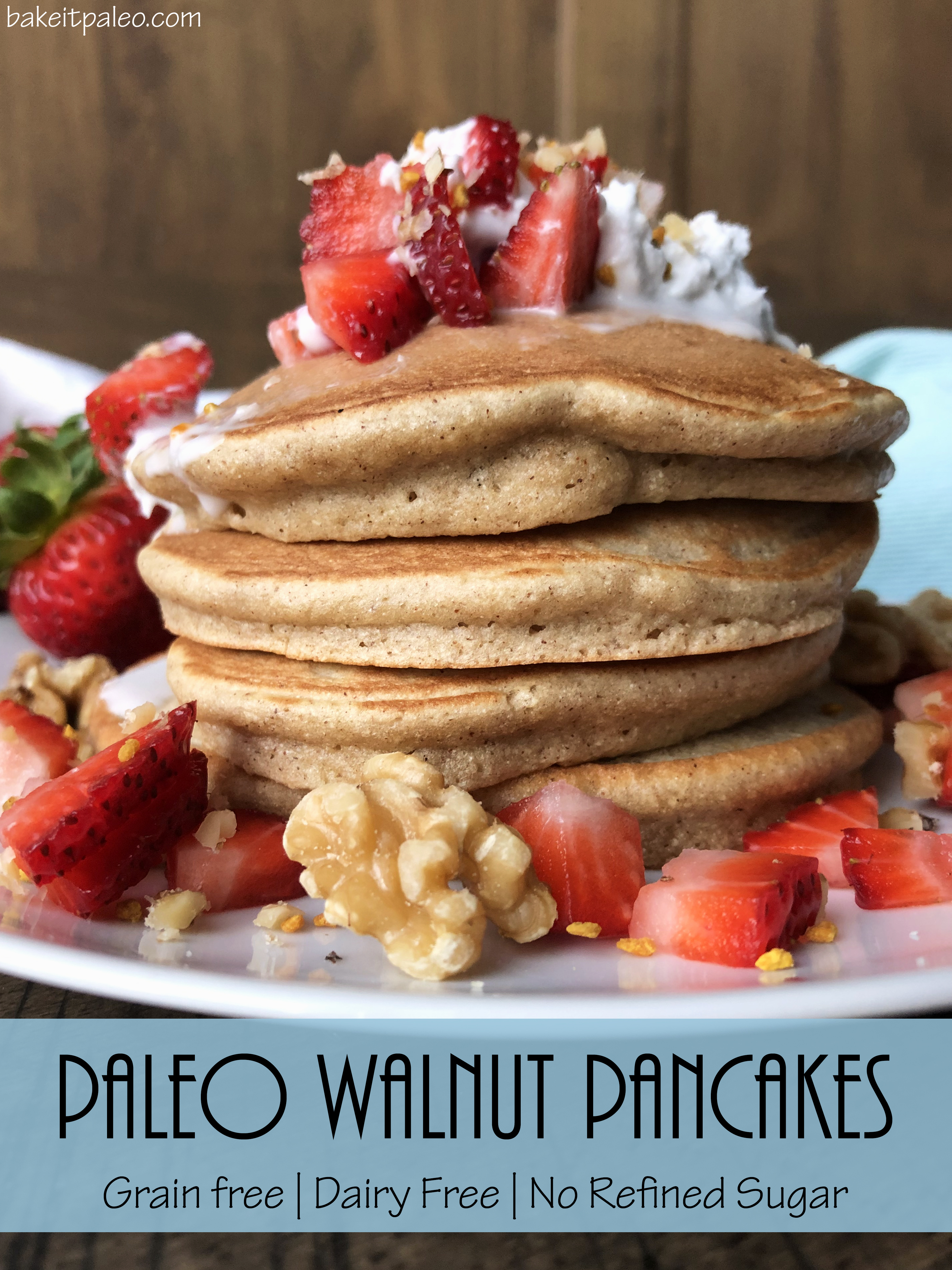 Paleo Walnut Pancakes Grain Free Dairy Free