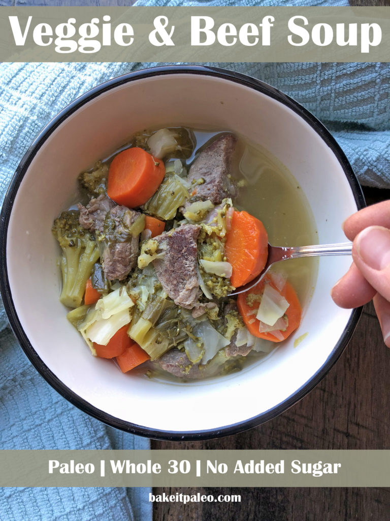 Whole 30 Veggie & Beef Soup