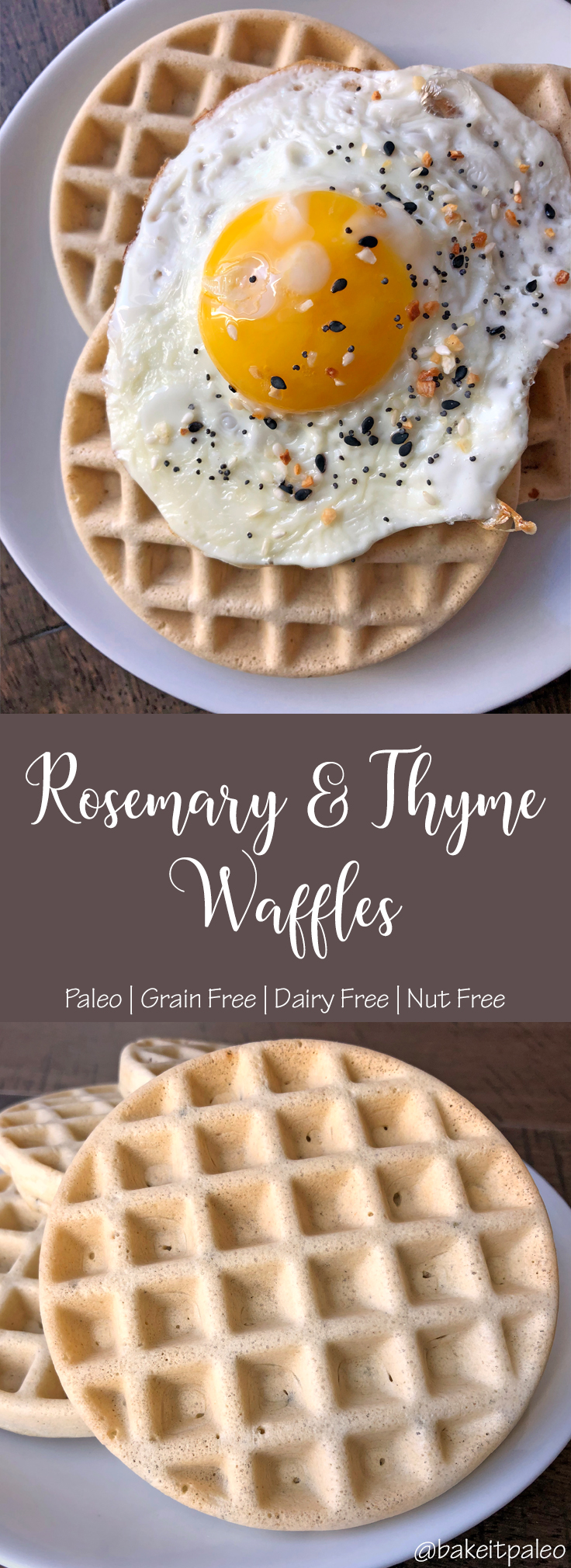 Savory Rosemary & Thyme Paleo Waffles