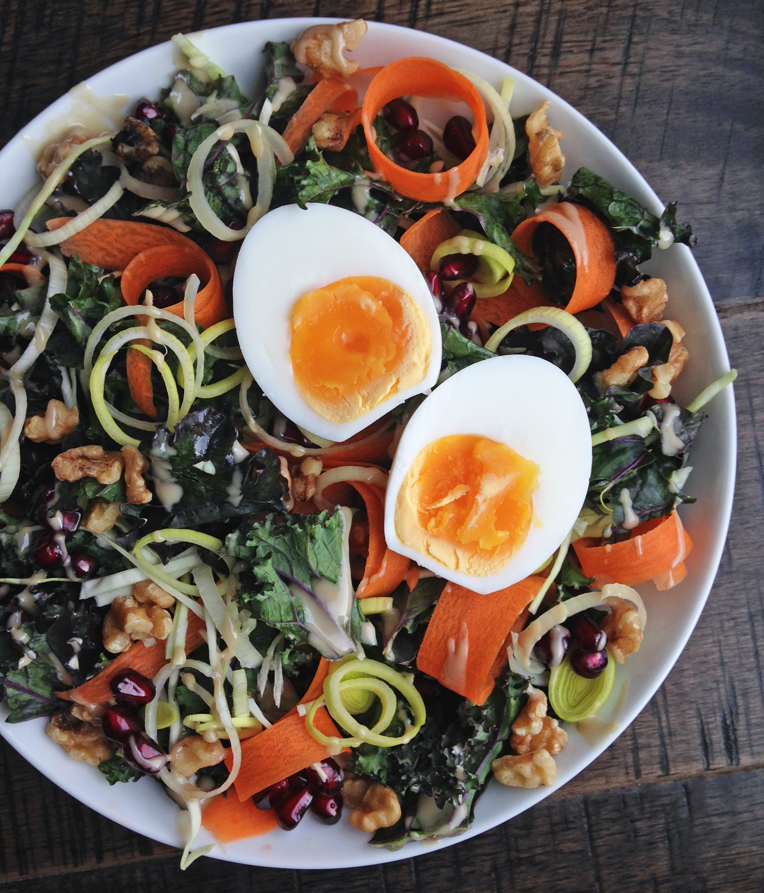 pomegranate and Walnut Kale Salad