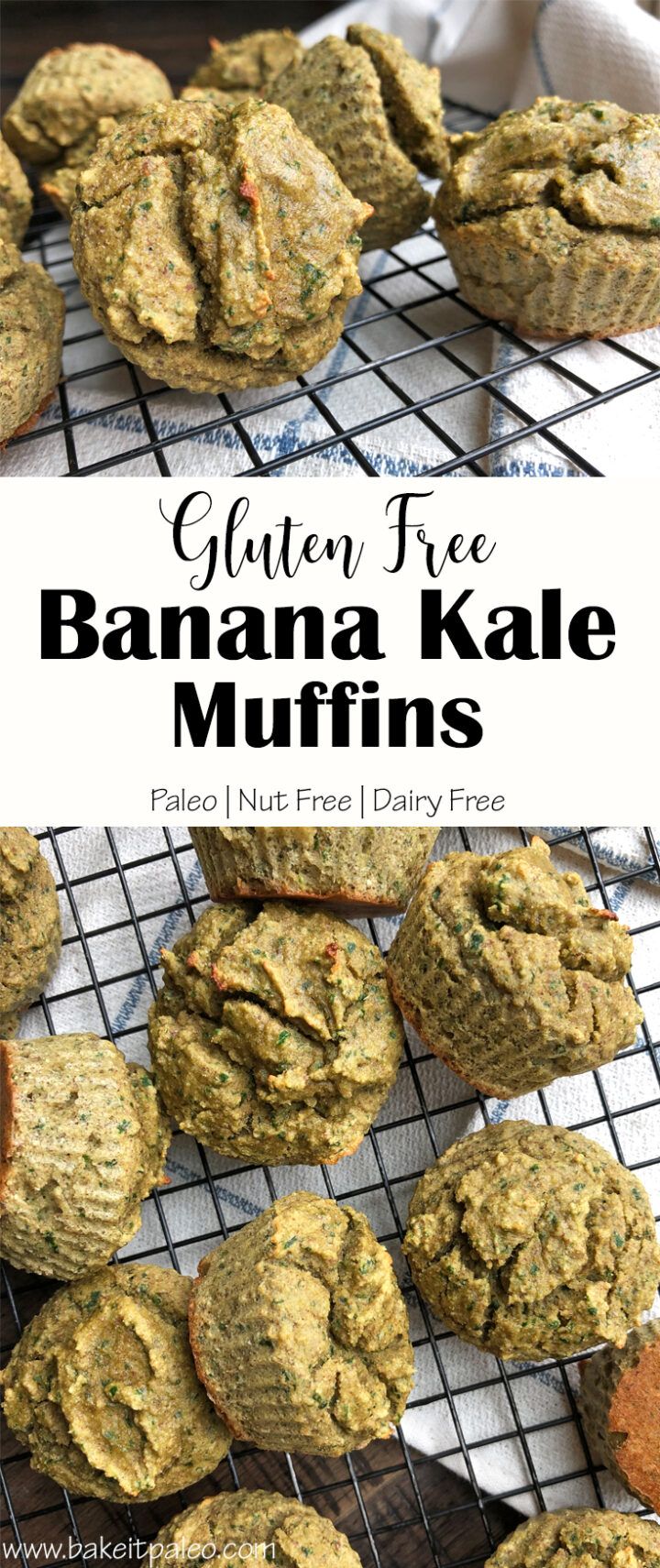Banana Kale Muffins (Gluten Free, Paleo) Bake It Paleo