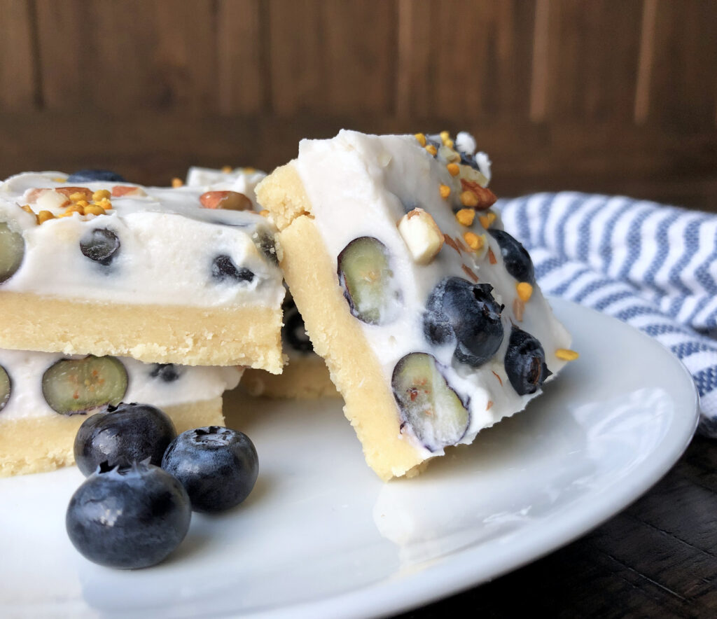 Easy, Healthy No Bake Blueberry Cheesecake Bars