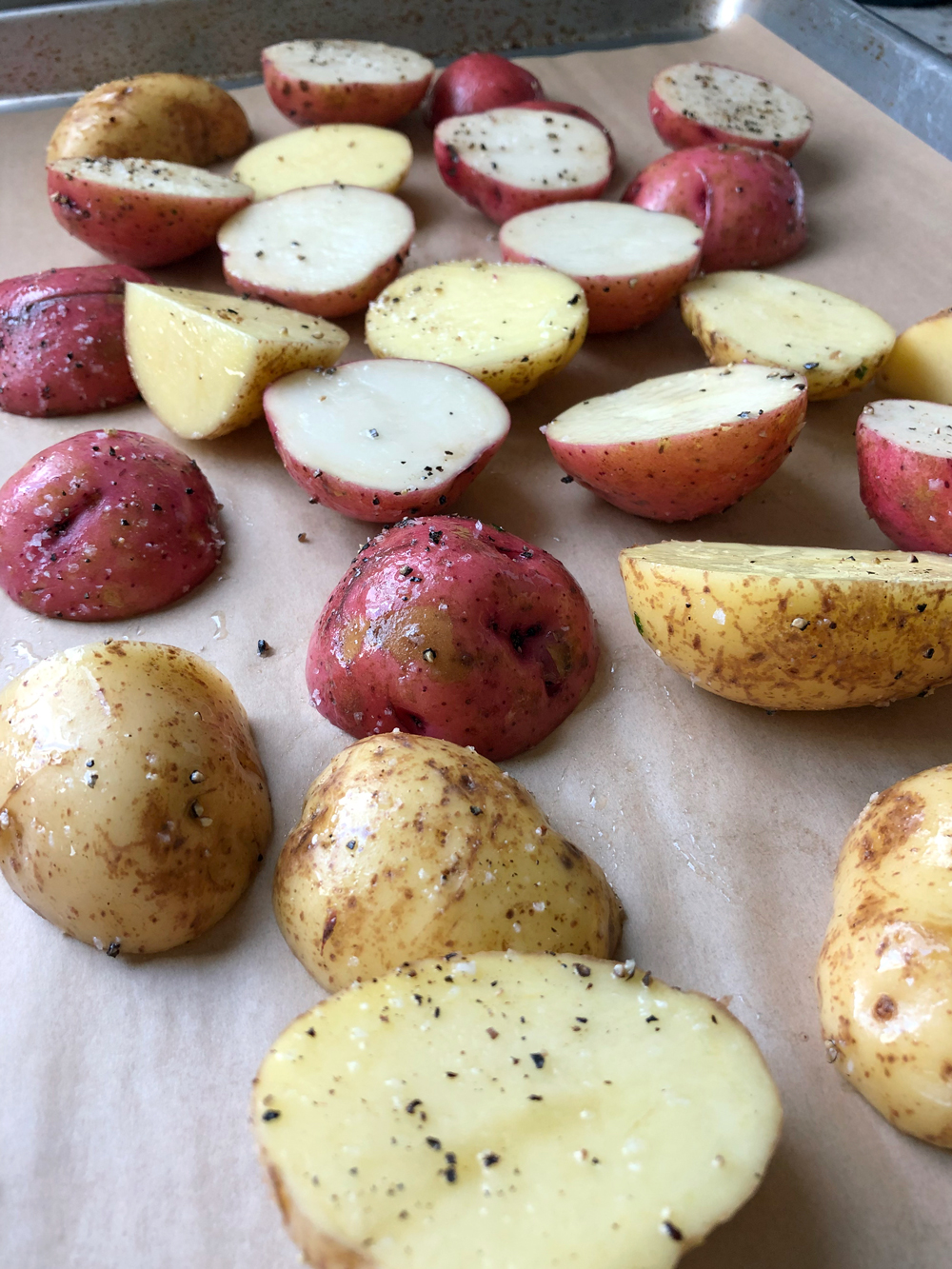 Simple Salt & Pepper Roasted Potatoes - Bake It Paleo