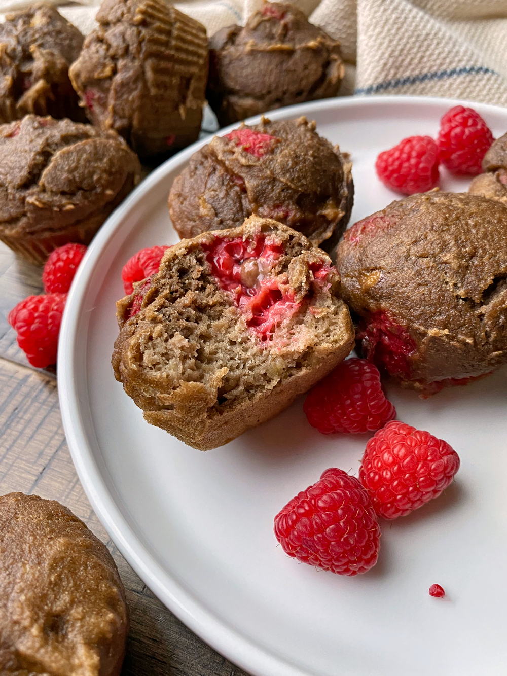 Raspberry Banana Muffins