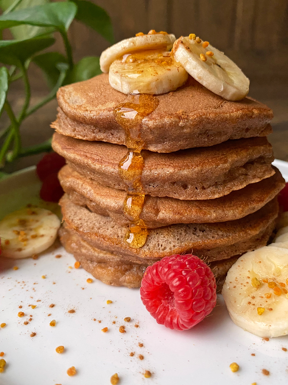 Fluffy paleo cassava flour pancakes.