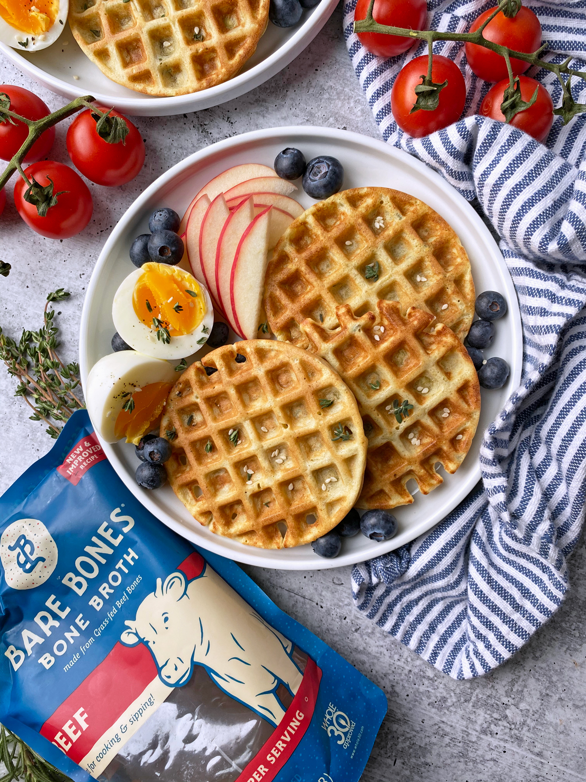 Savory Sweet Potato Waffles (DF) - Baking with Nessa