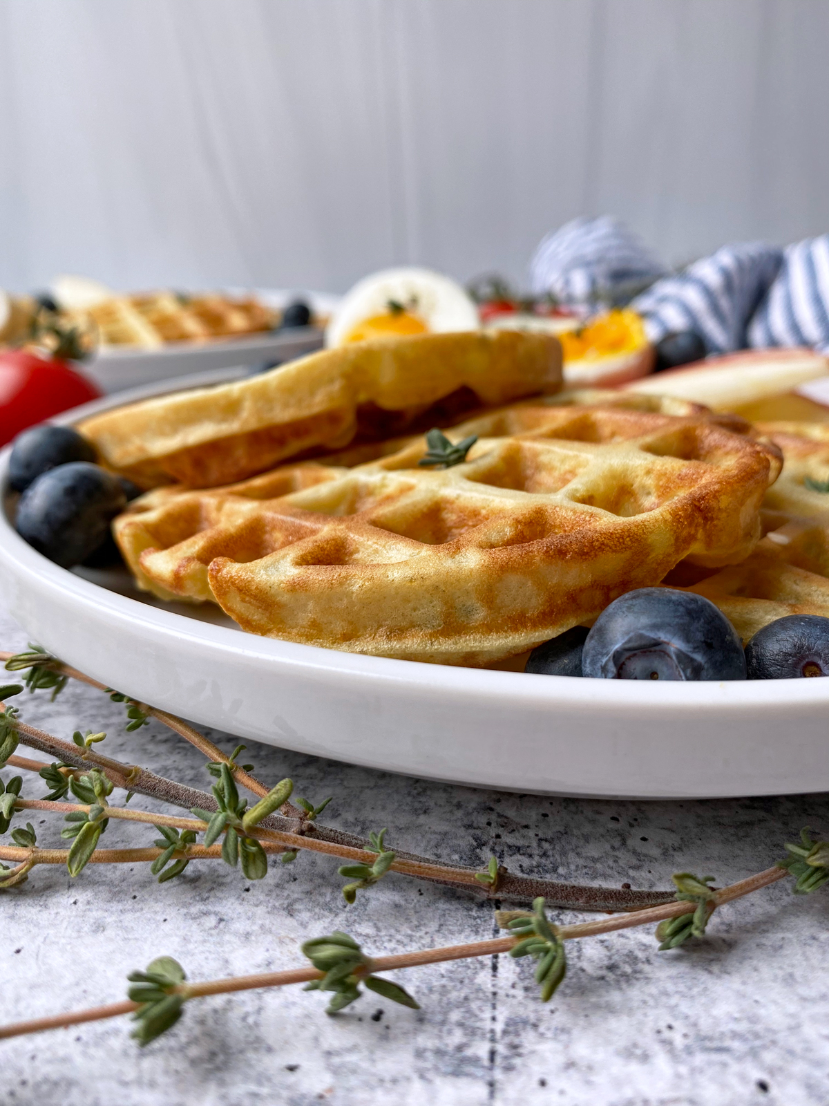 Savory Sweet Potato Waffles (DF) - Baking with Nessa