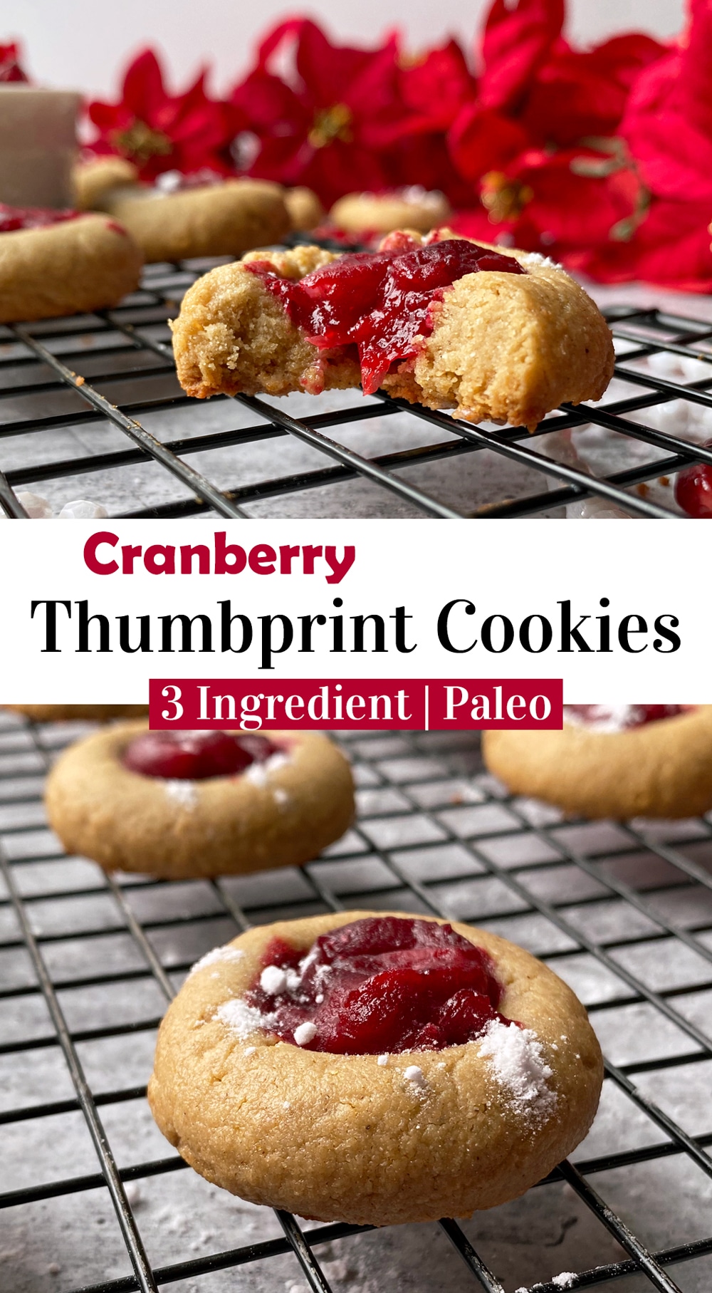 Paleo Cranberry Thumbprint Cookies (with Leftover Cranberry Sauce ...