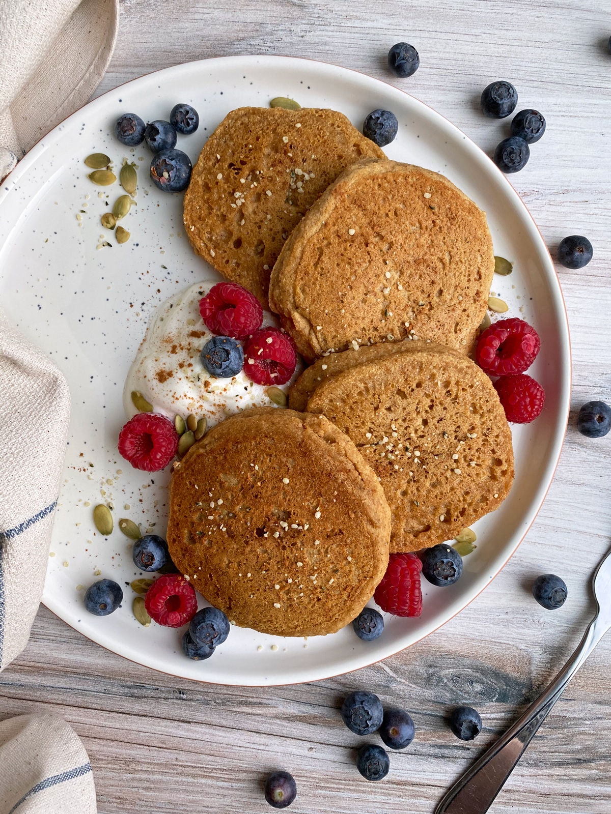 Vegan tigernut flour pancakes.