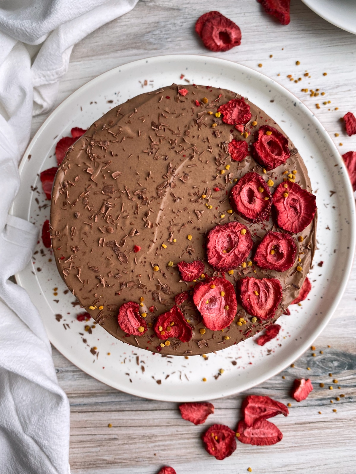 top-view-of-nut-free-paleo-chocolate-cake