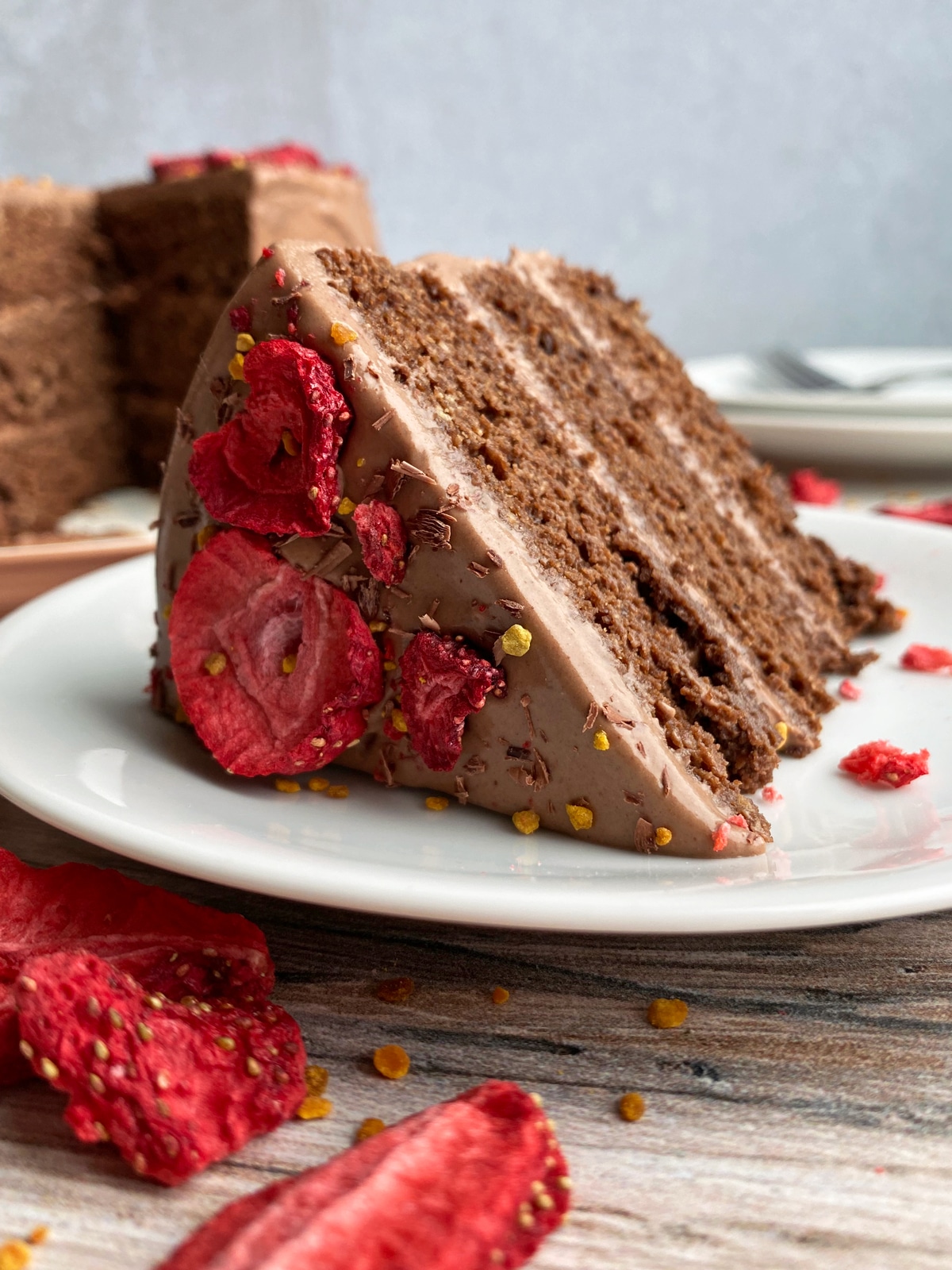 Chocolate tigernut flour cake.