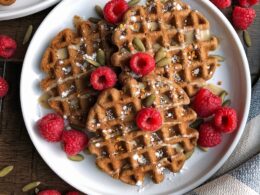 Easy Vegan Gluten-Free Gingerbread Waffles
