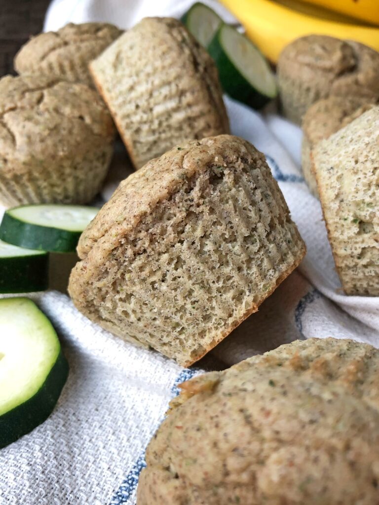 Zucchini Banana Buckwheat Muffins (Gluten Free, No Added Sugar) Bake