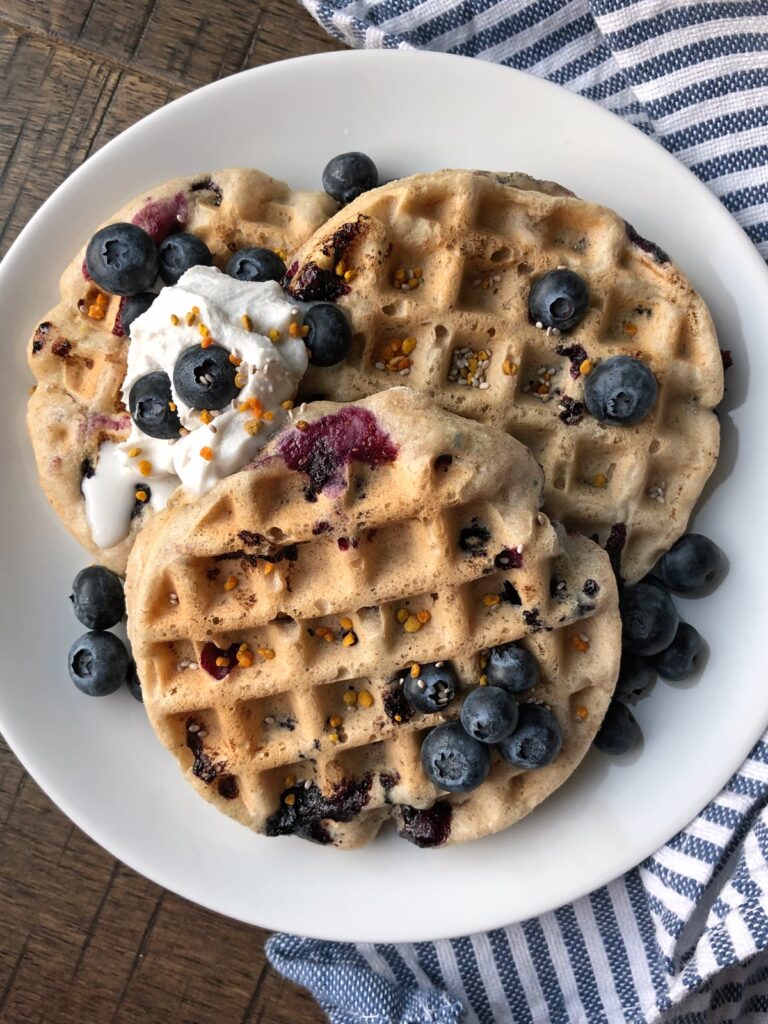 Blueberry Buckwheat Waffles (Gluten Free, Vegan) Bake It Paleo