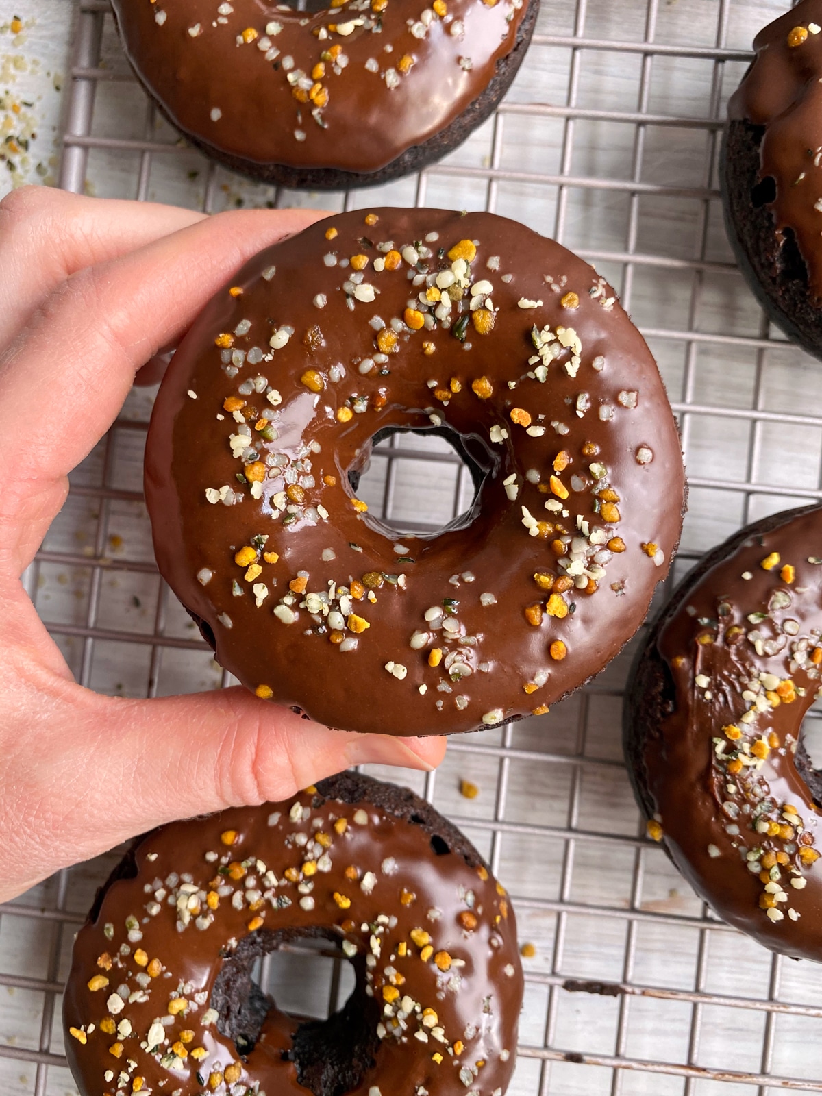 chocolate donuts with sunbutter