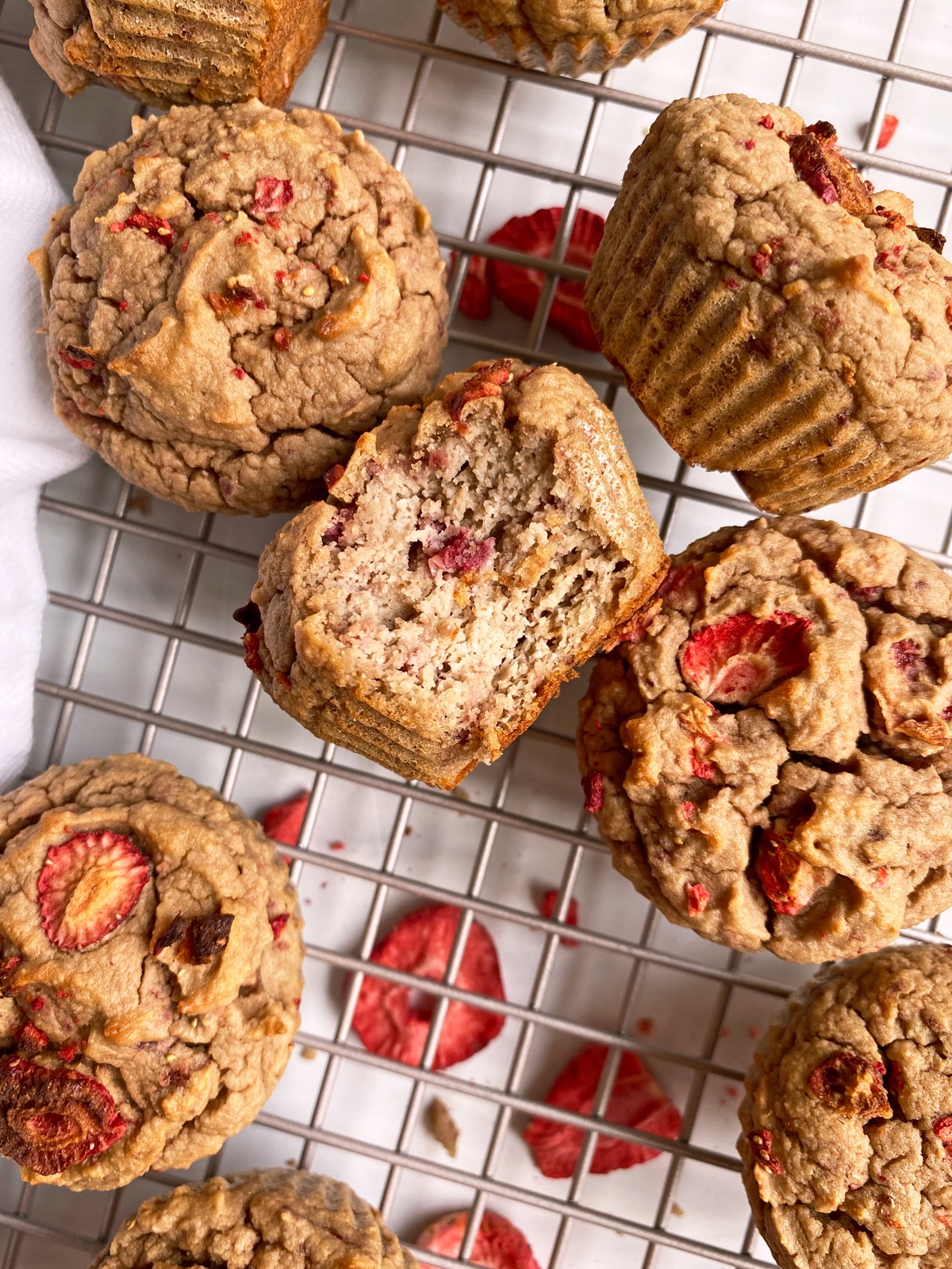 strawberry protein muffins