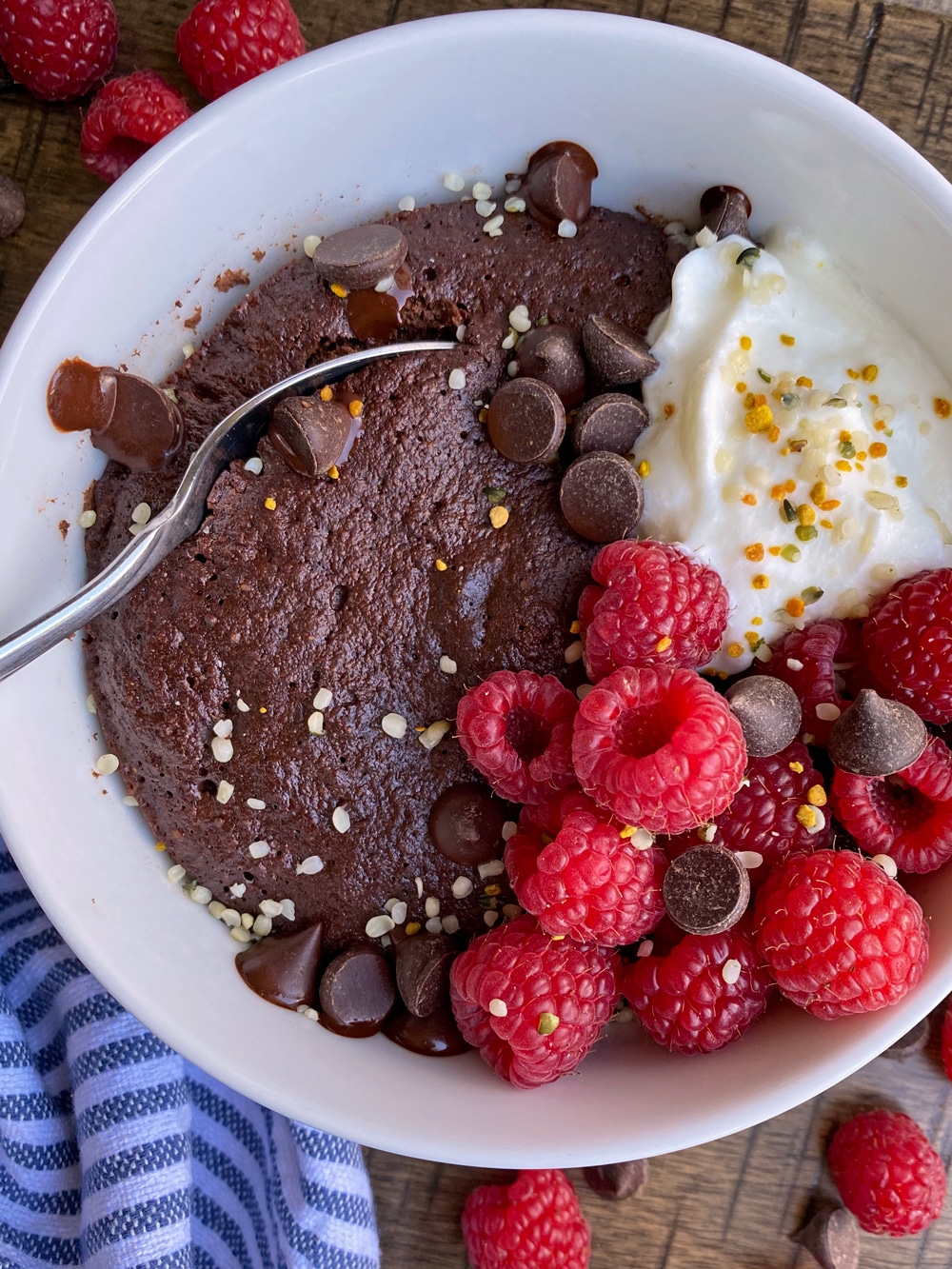 close up of mug cake