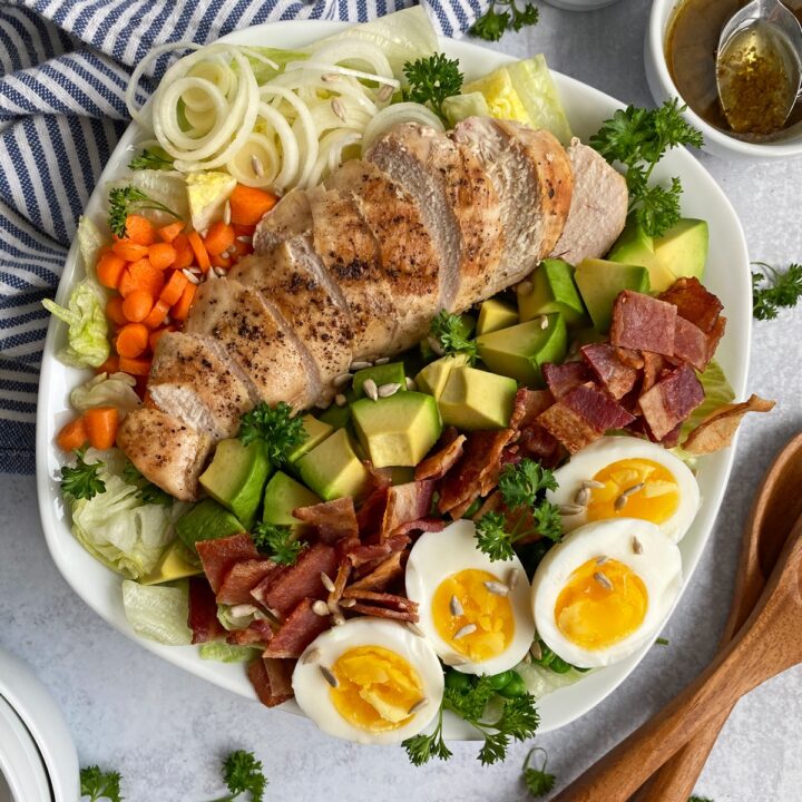 Healthy Cobb Salad (Keto, Whole30) - Bake It Paleo