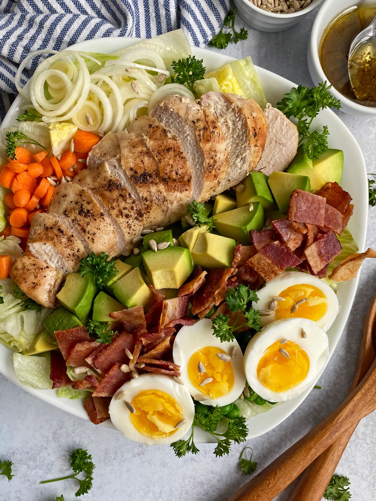 close up of cobb salad