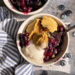 spoonful of blueberry cobbler