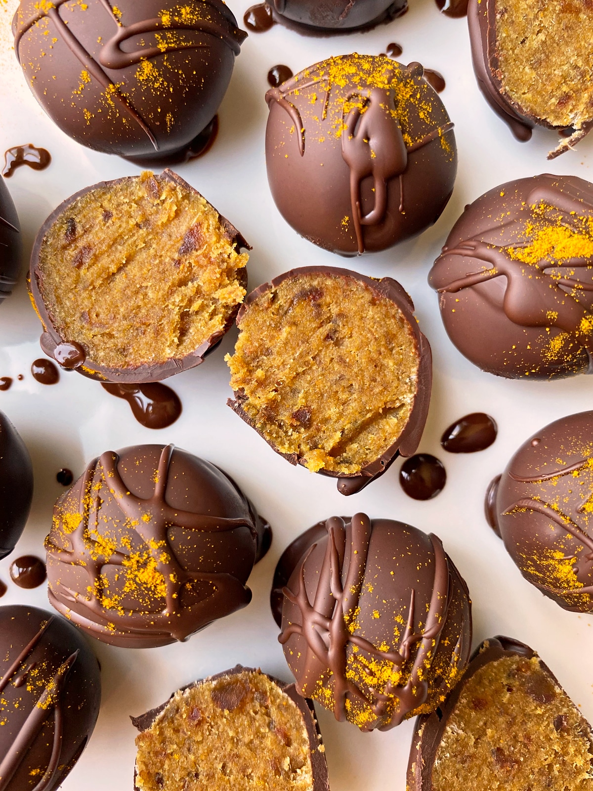 paleo caramels topped with turmeric