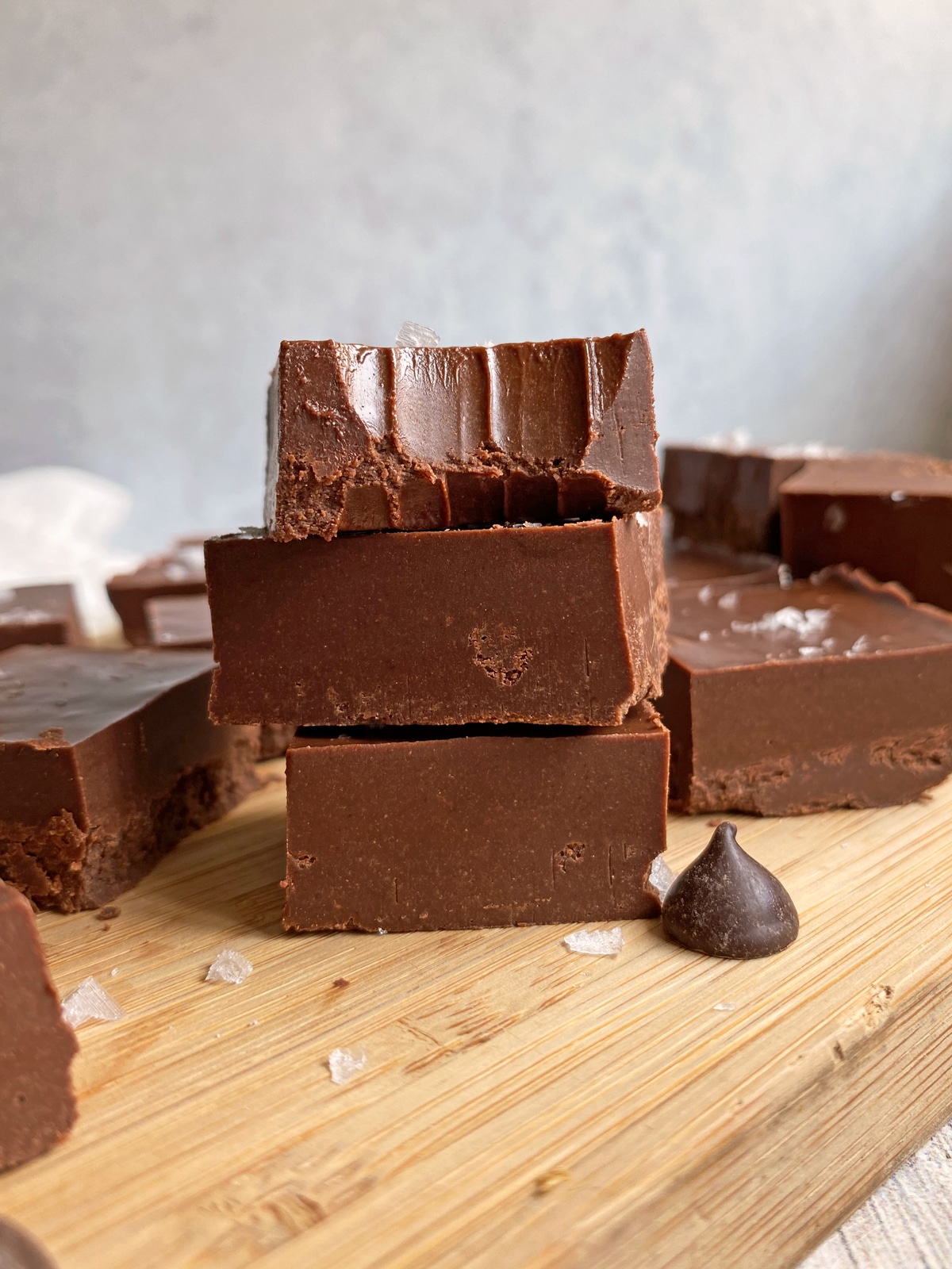 stack of mint fudge