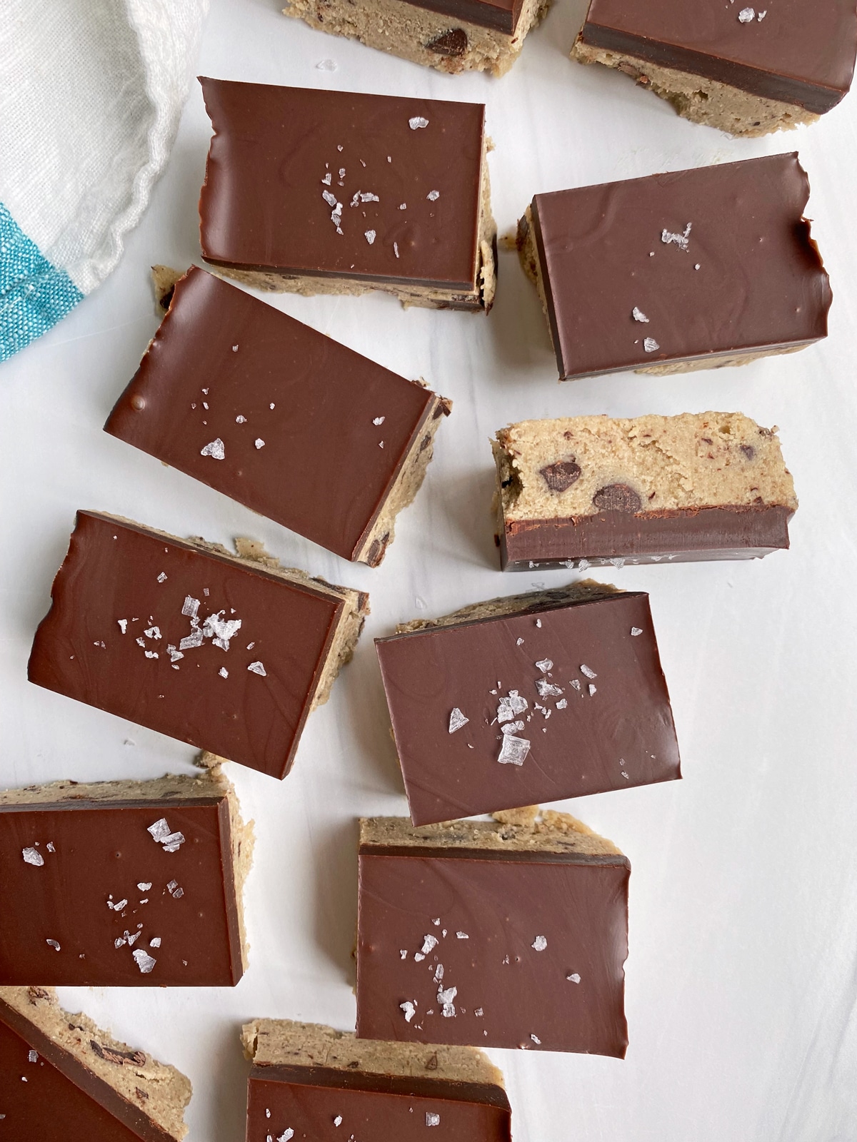 top view of collagen cookie dough bars