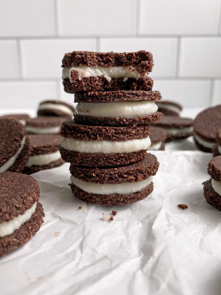 Chocolate Sandwich Cookies (Paleo, Vegan) - Bake It Paleo