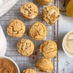 top view of vegan pear muffins