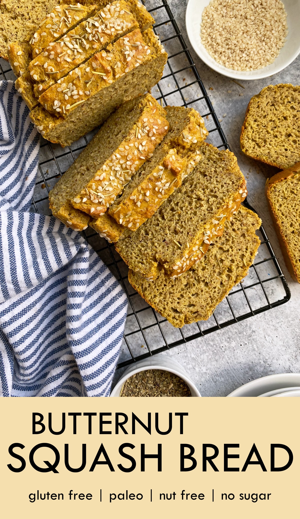 pinterest image for squash bread