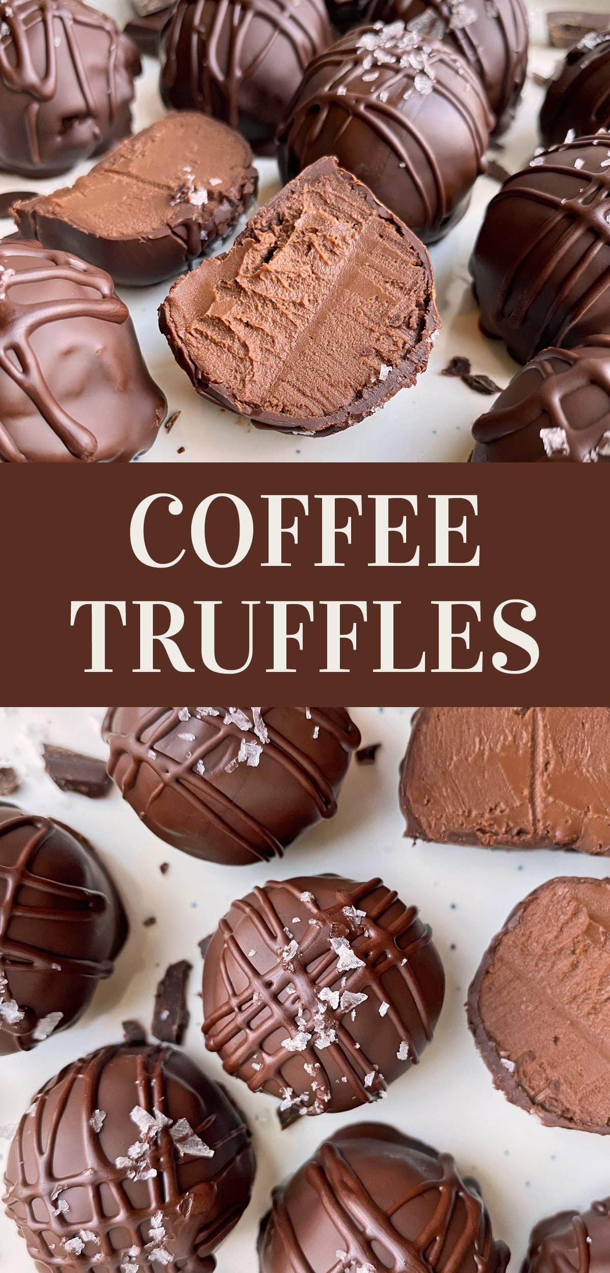pinterest image for coffee truffles