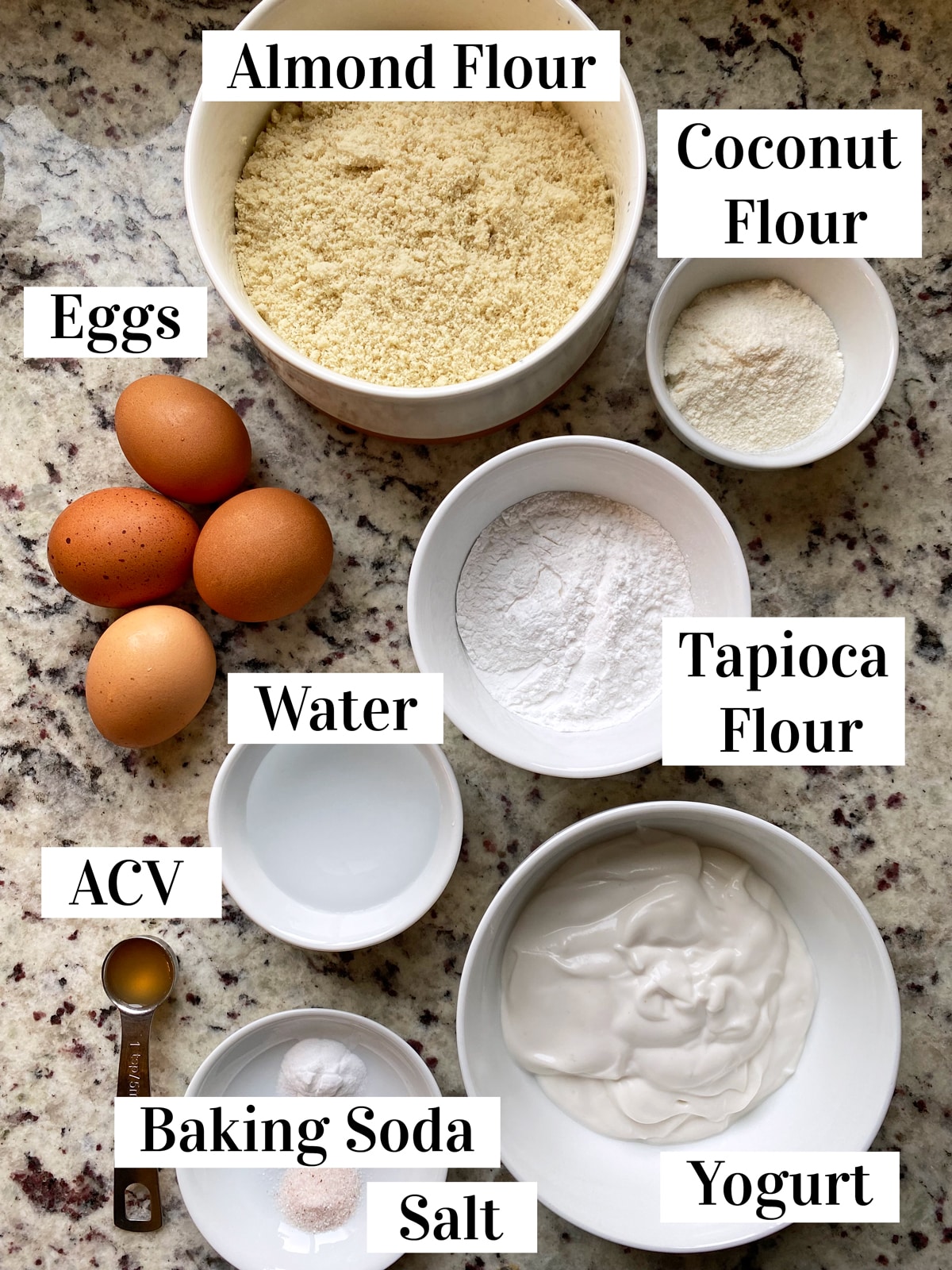 ingredients needed to make gluten free almond flour bread