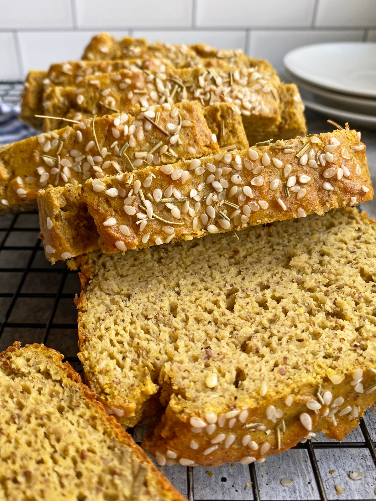 close up of sliced bread