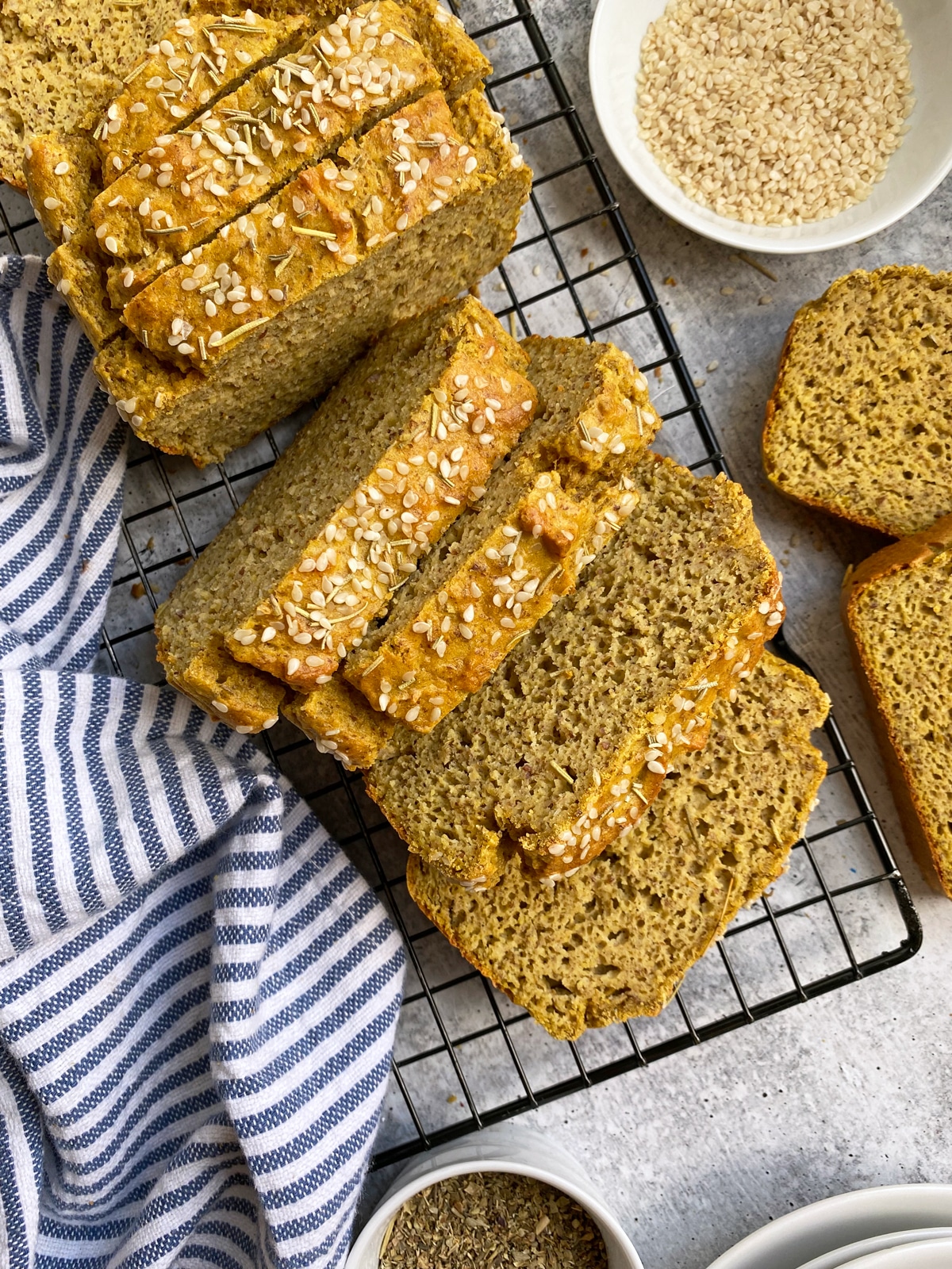 Rosemary squash bread - unsweetened and paleo friendly.