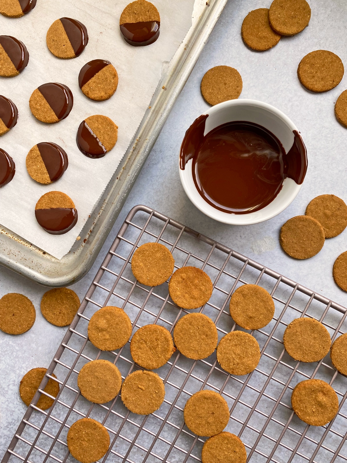 dipping-coconut-flour-cookies-in-chocolate