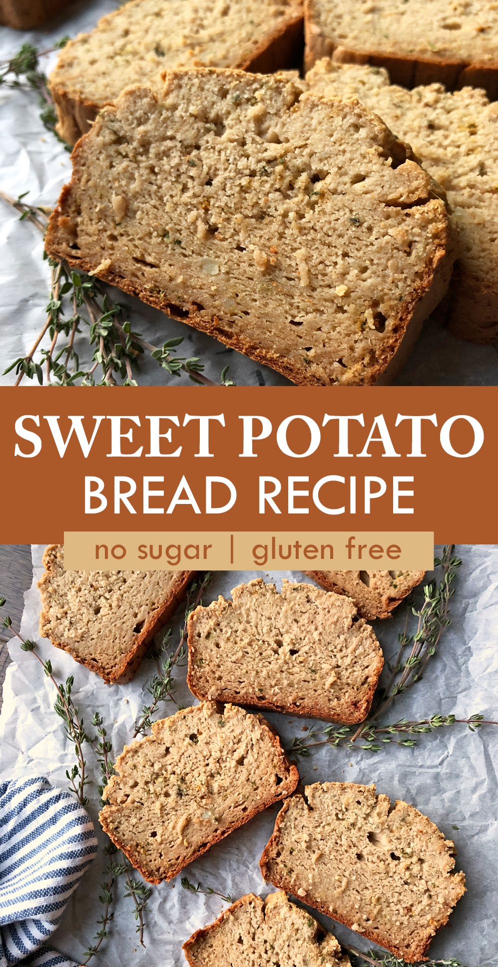 pinterest image for sweet potato bread recipe