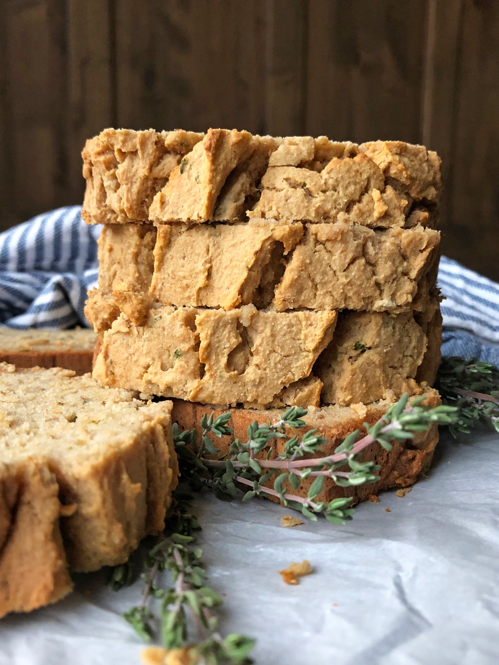 stack of cassava flour sweet potato bread