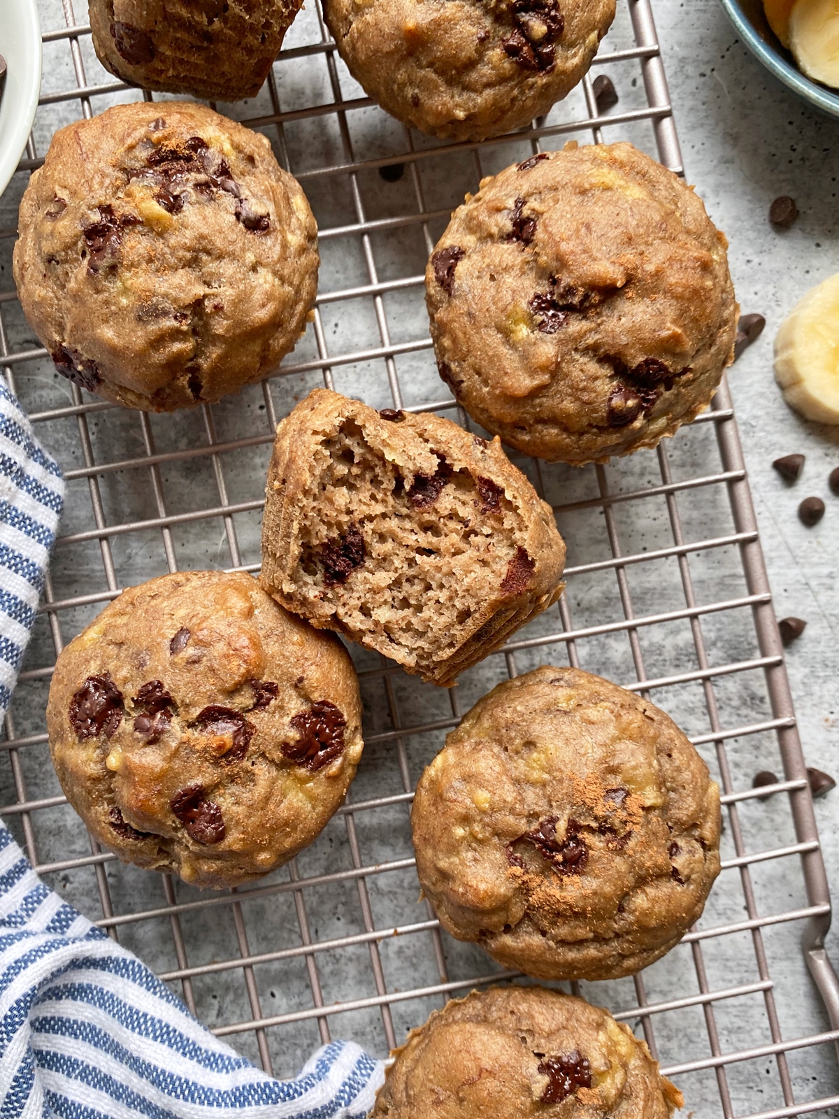 showing the inside muffin texture