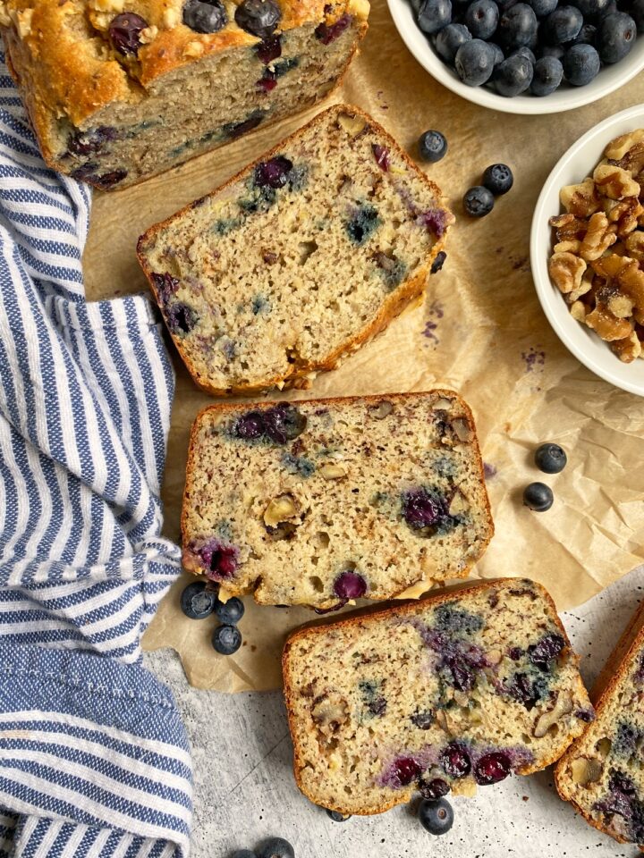 Healthy Blueberry Banana Bread (Paleo, No Added Sugar) - Bake It Paleo