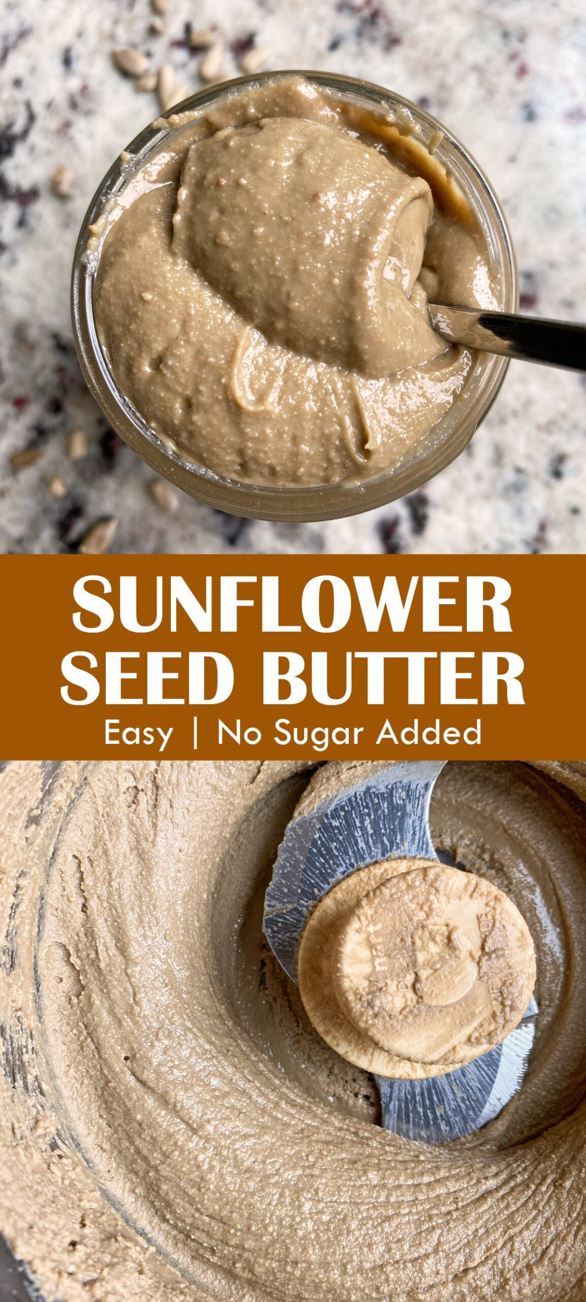 pinterest image for sunflower seed butter