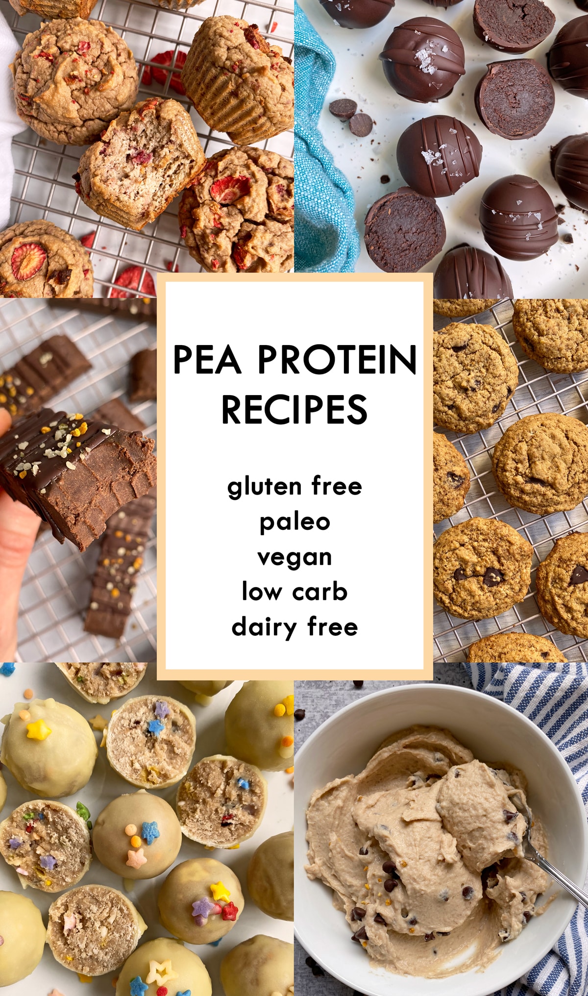 pinterest image for pea protein recipes