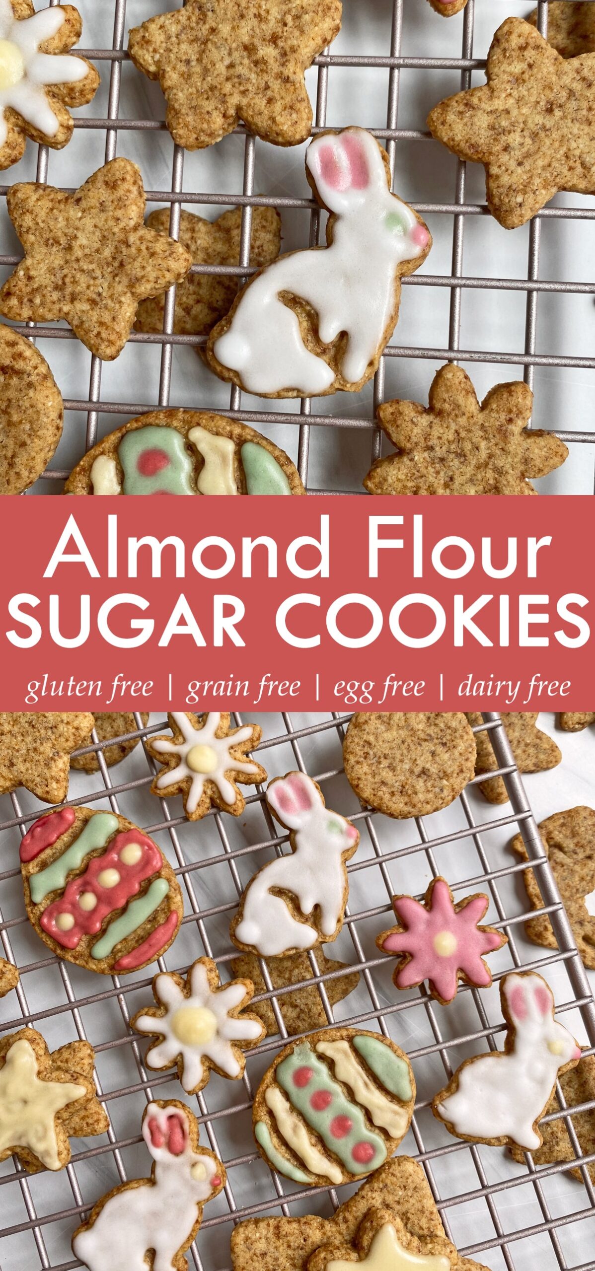 pinterest image for almond flour sugar cookies