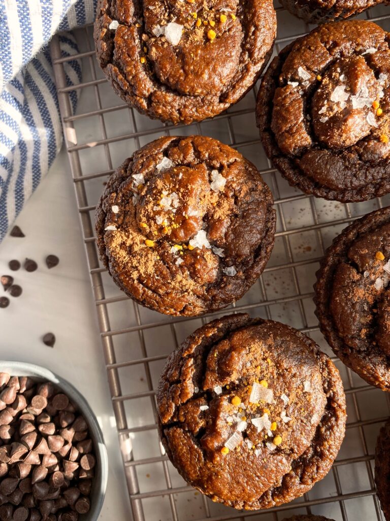 Low Carb Chocolate Protein Muffins (No Banana) - Bake It Paleo