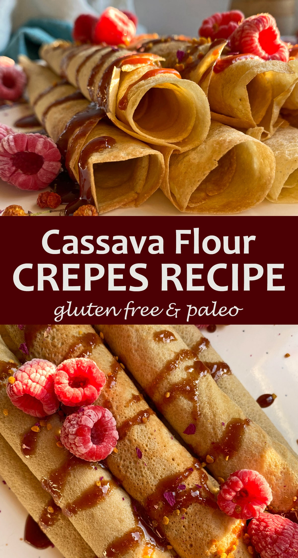 pinterest image for cassava flour crepes