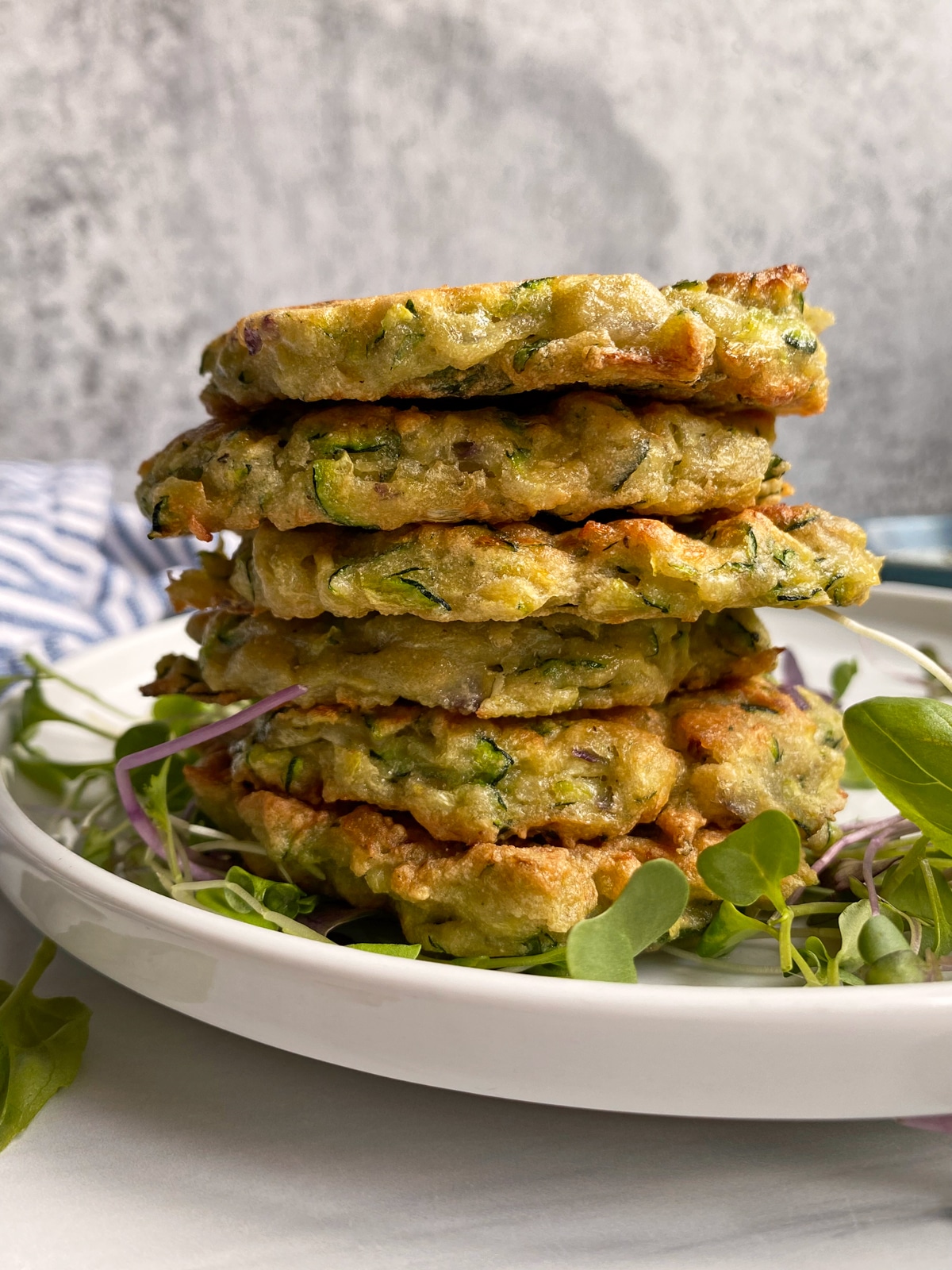 stack of gluten free zucchini cakes