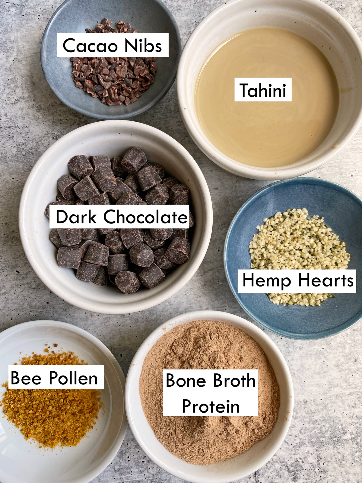 ingredients needed to make bone broth protein fudge