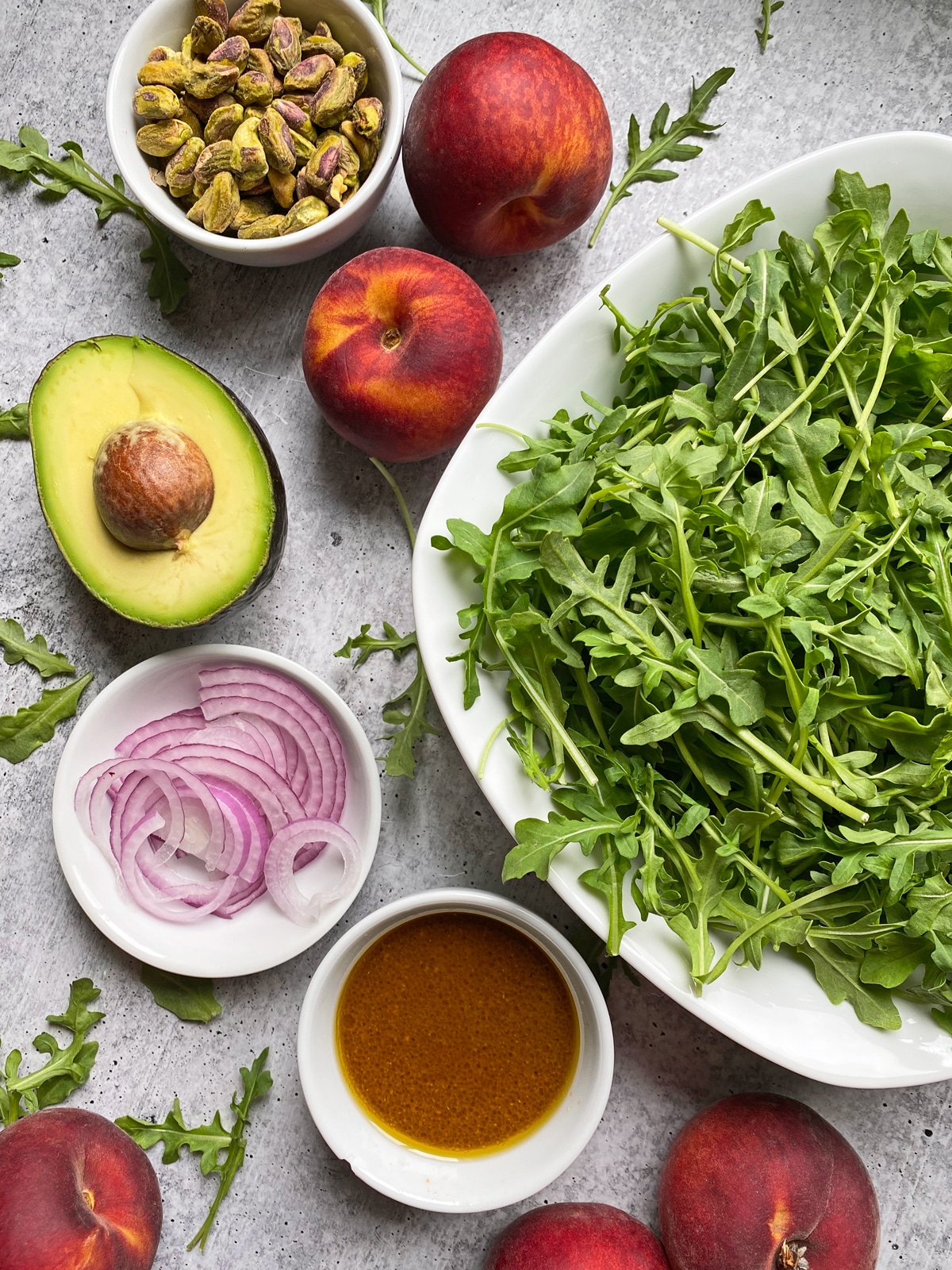 ingredients in peach salad