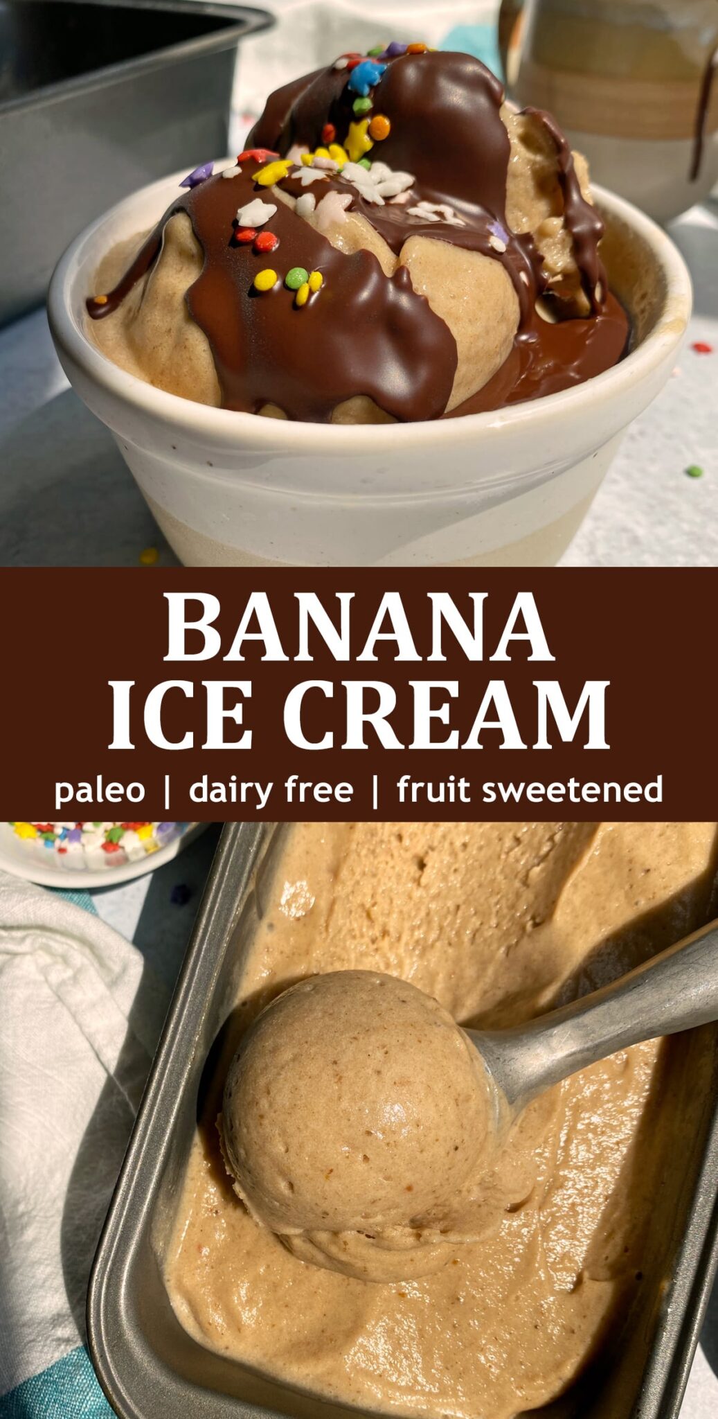 Homemade Banana Ice Cream without Eggs - Bake It Paleo