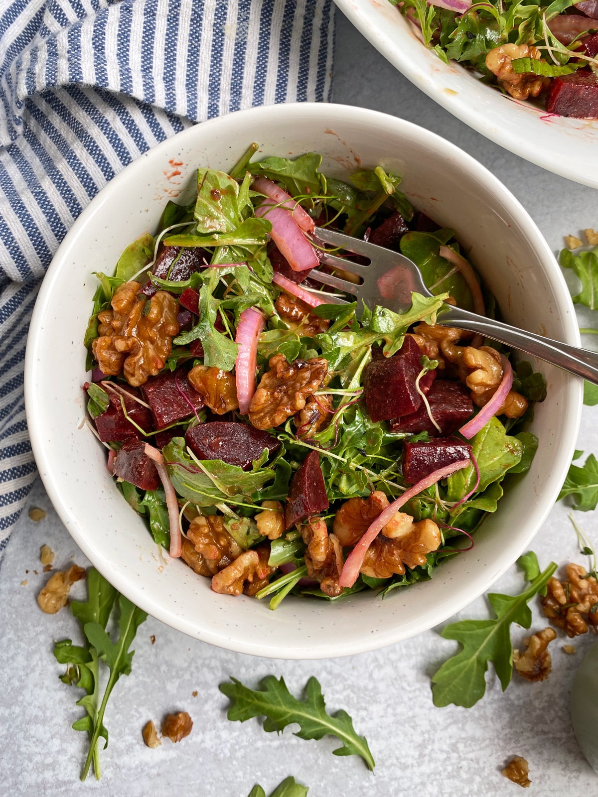 salad in serving bowl