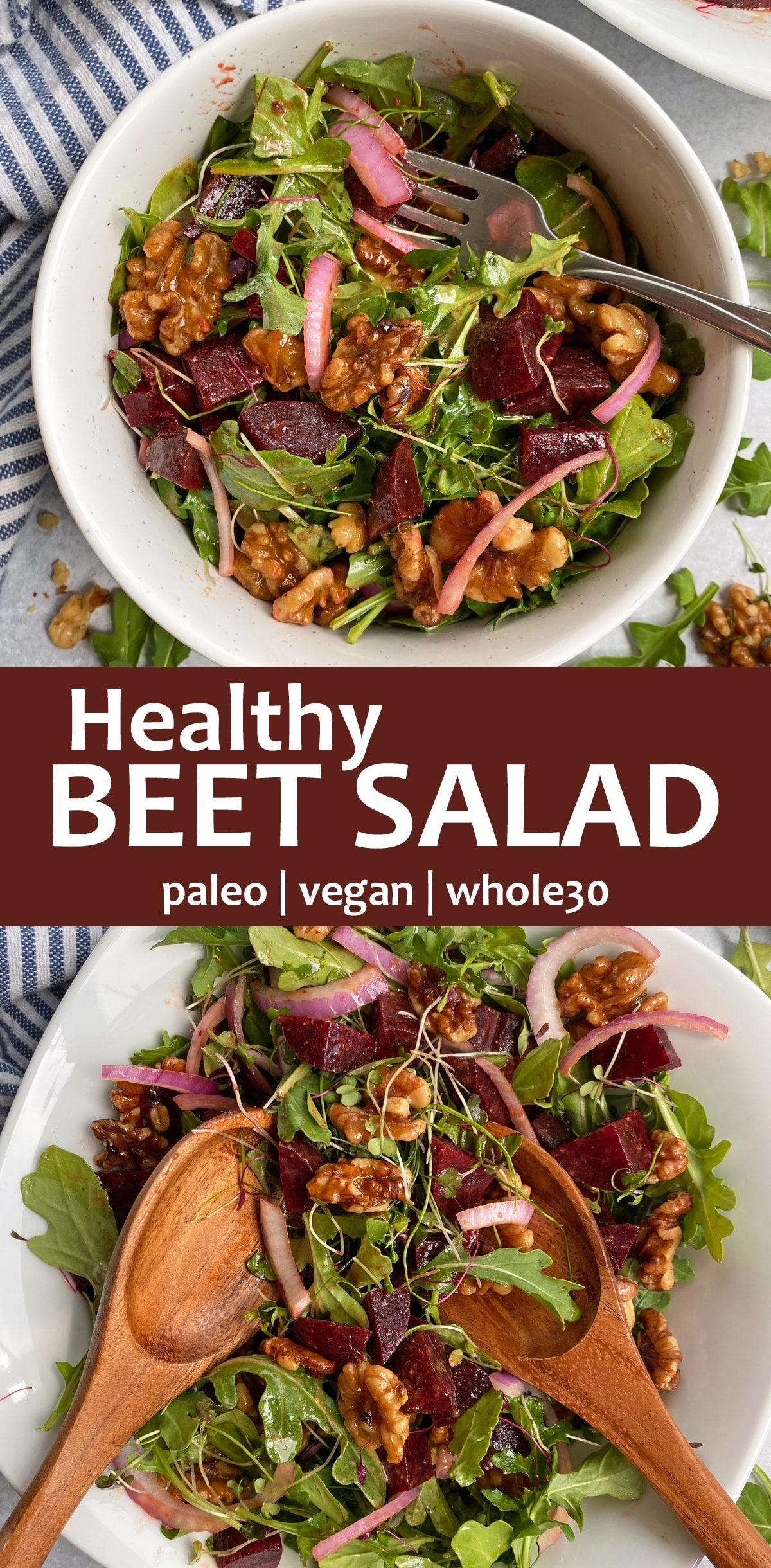 pinterest image for healthy beet salad